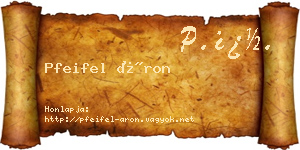 Pfeifel Áron névjegykártya